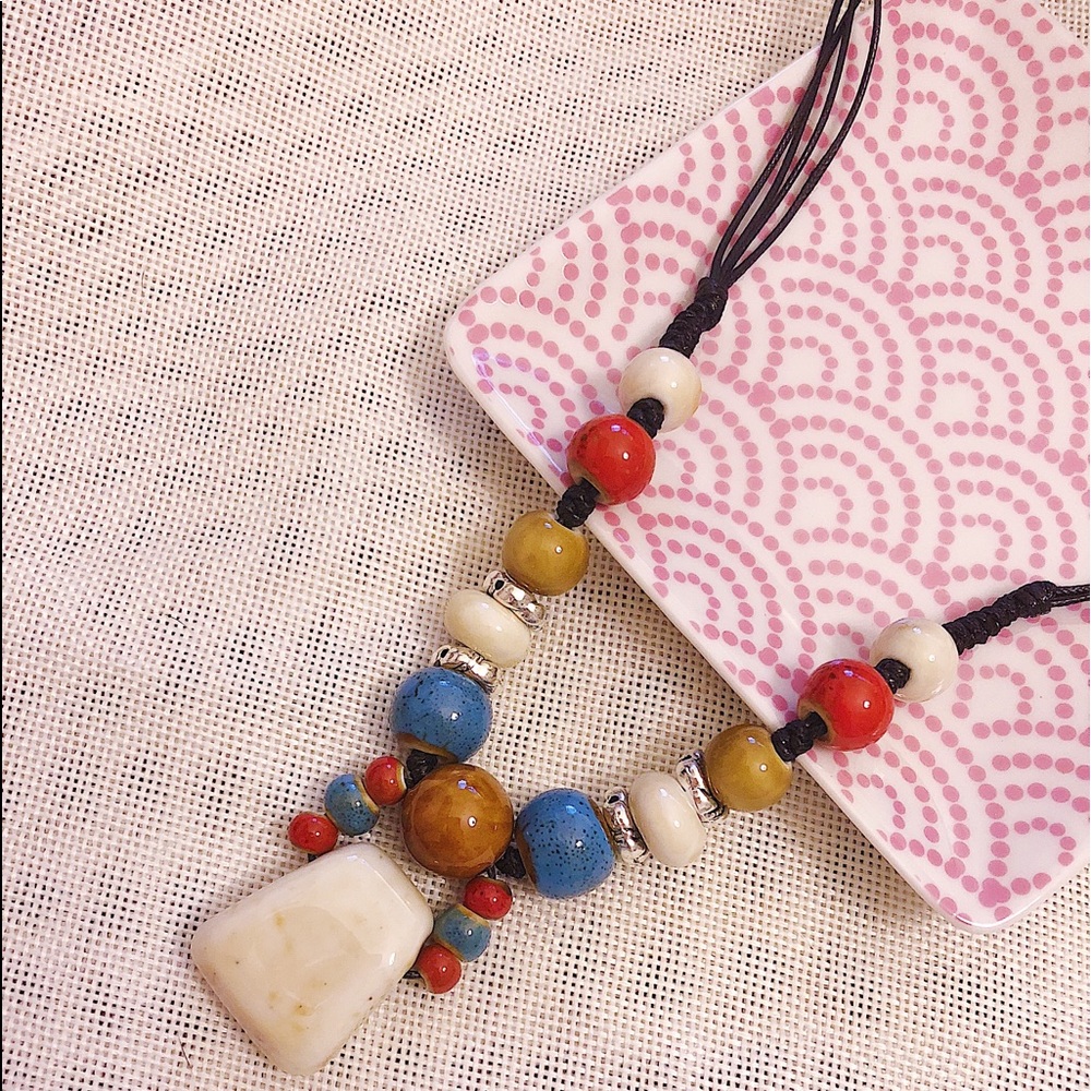 Handmade Artisan Statement Porcelain Necklace
